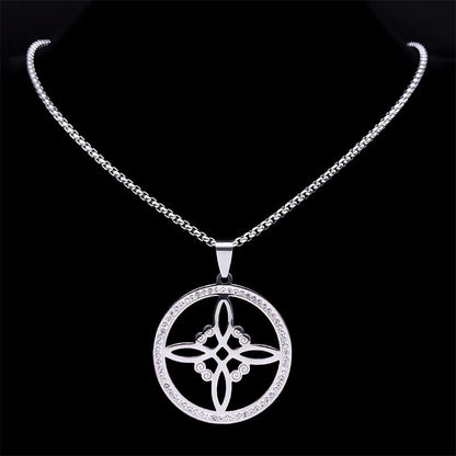 Shielding Spell: Enchanted Crystal Witches' Knot Talisman