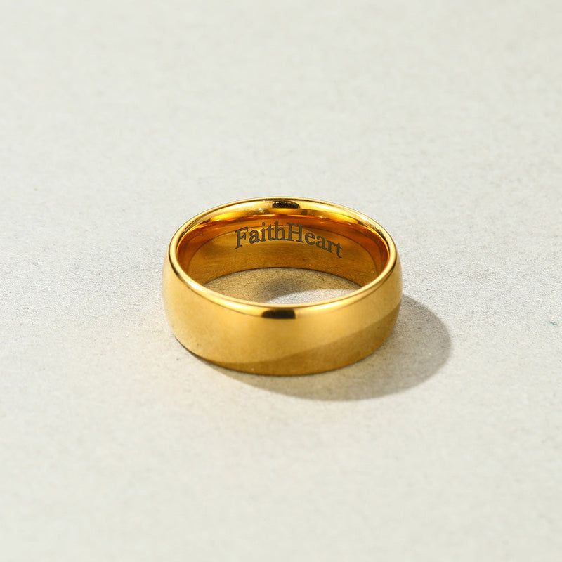 Polished Gold Tungsten Carbide Doom Band Ring for 4mm/6mm/8mm Width
