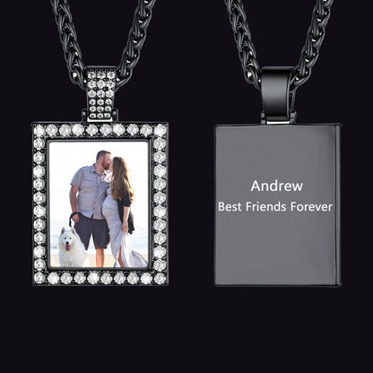 Customized Frame Picture Necklace Memorial Gift for