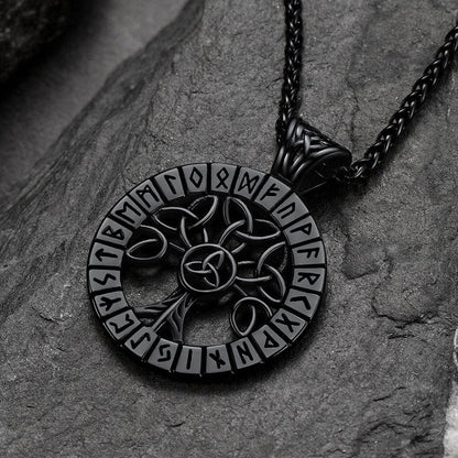 Norse Viking Rune Tree of Life Necklace Amulet for
