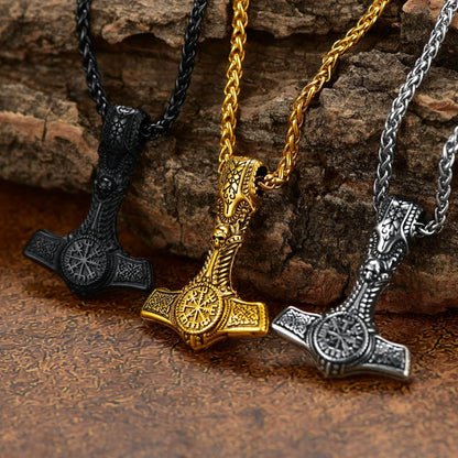 Viking Thor's Hammer Mjolnir Necklace Pendant for