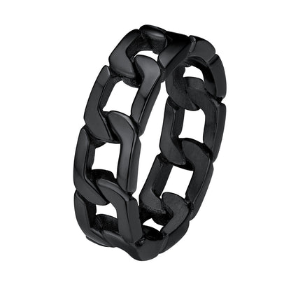 Chunky Cuban Link Chain Ring for Stainless Steel