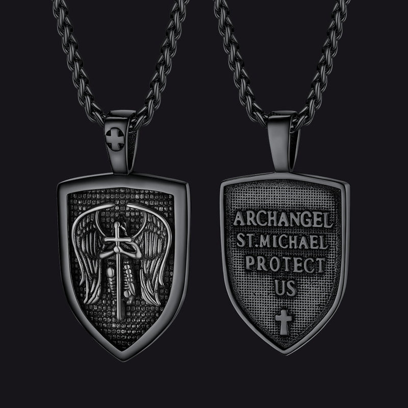 Oval Archangel Saint Michael Necklace Medal