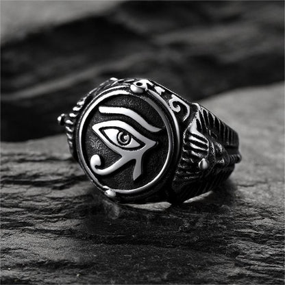 Ancient Egyptian Eye of Ra Signet Ring Jewelry for