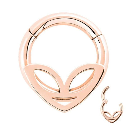 1pc Double Layers Steel Clicker Segment Nose Hoop Rings / Hinged Ear Nose Piercing 1
