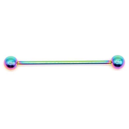 1pc Long Stainless Steel Industrial Piercing / Ear Cartilage Jewelry / Earring Straight Barbell