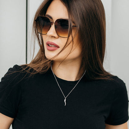 Cornicello Italian Horn Amulet Pendant Necklace for