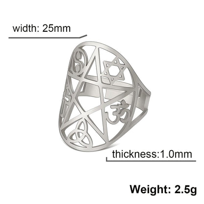 Wiccan Star of Protection and Power Ring