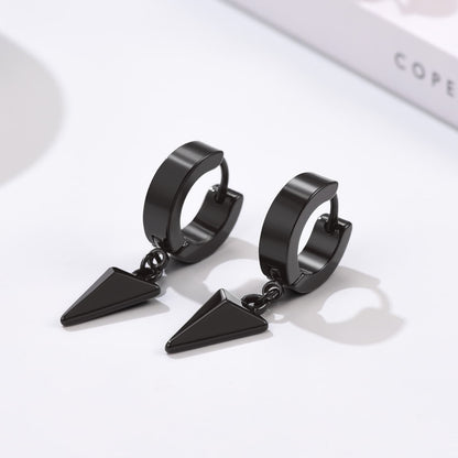 Flash Triangle Spike Dangle Hoop Earrings for