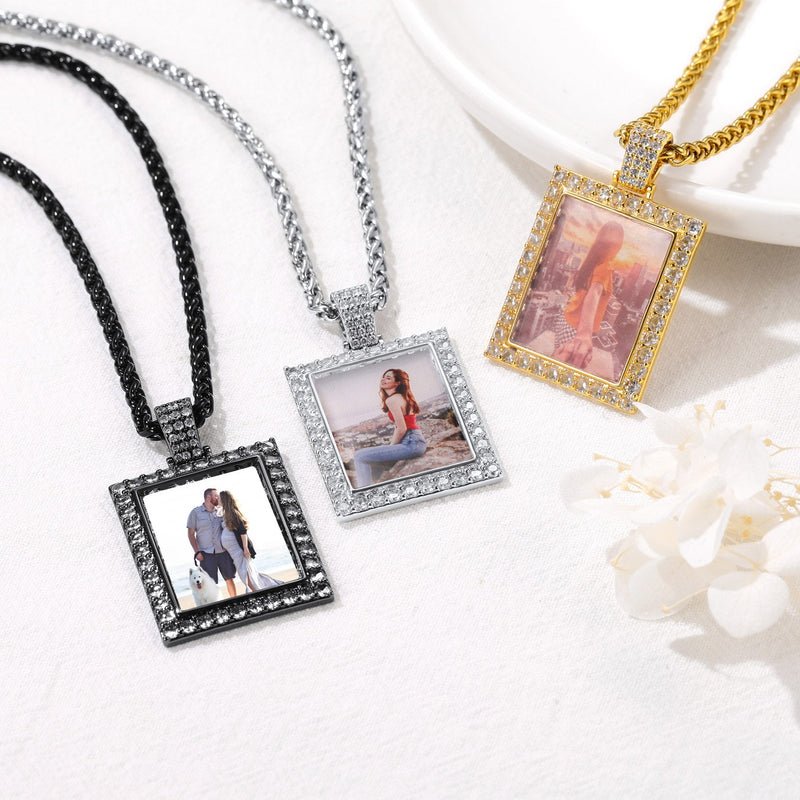 Customized Frame Picture Necklace Memorial Gift for