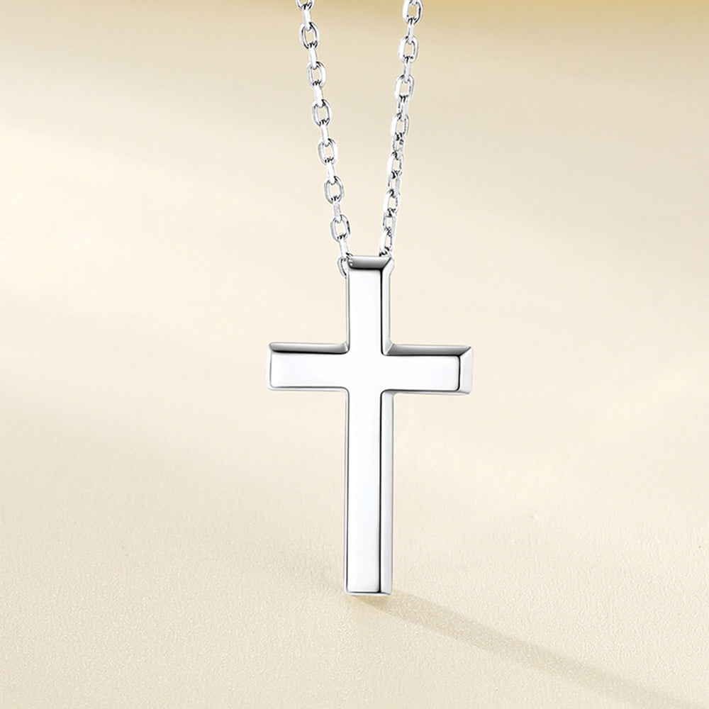 Dainty Cross Pendant Necklace for Mom, Christian Faith Pendant Necklace Gift