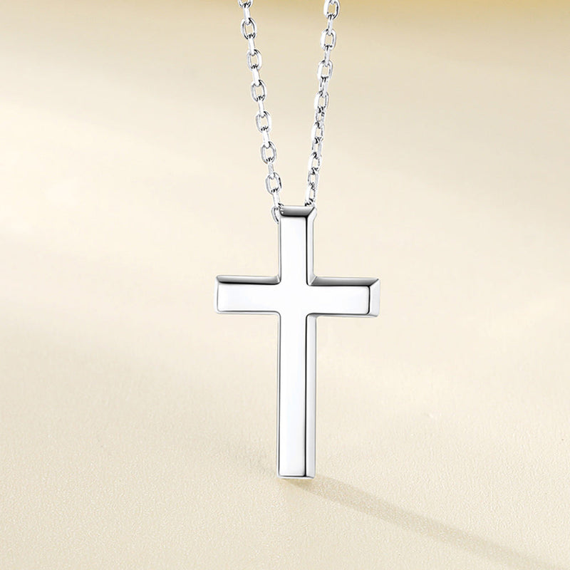Dainty Cross Pendant Necklace for Mom, Christian Faith Pendant Necklace Gift