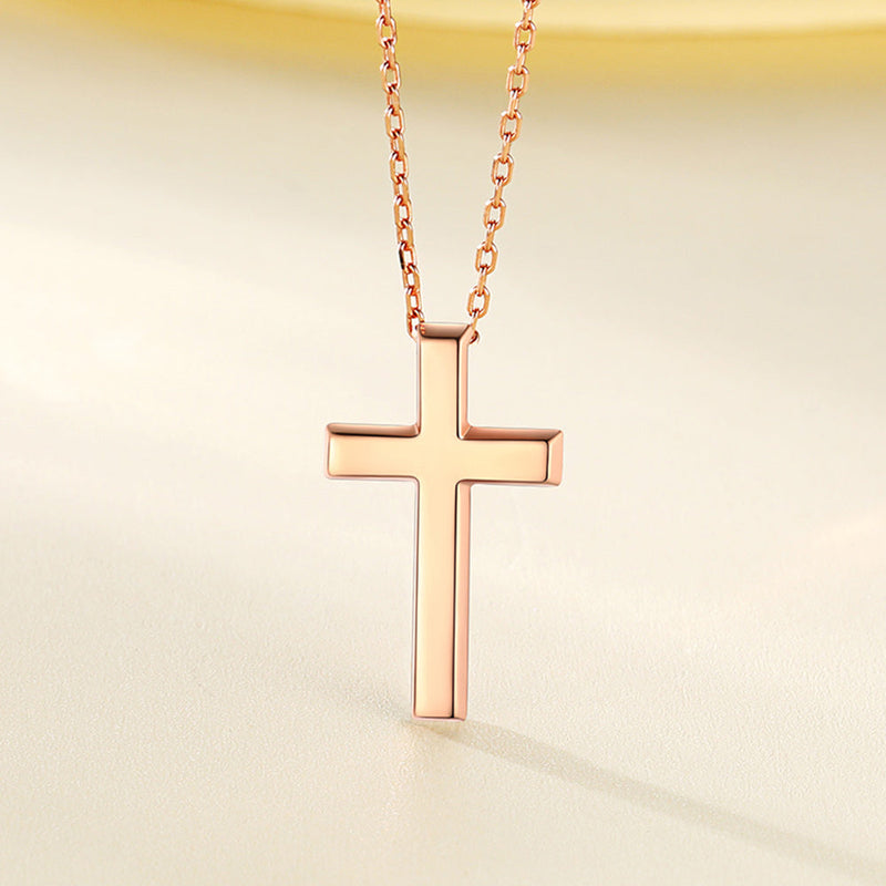 Dainty Cross Pendant Necklace for Mom, Christian Faith Pendant Necklace Gift