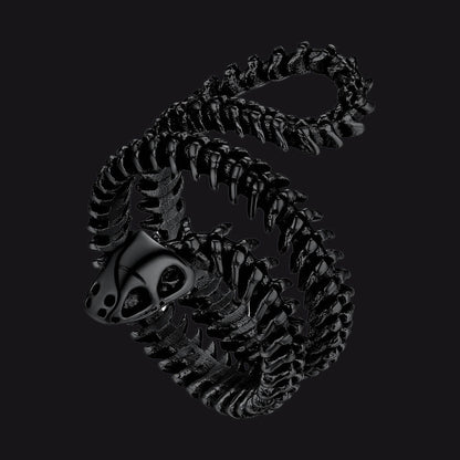 Gothic Snake Skull Bone Ring for