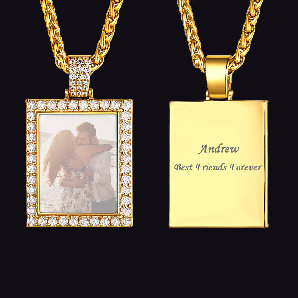 Customized Frame Picture Necklace Memorial Gift for