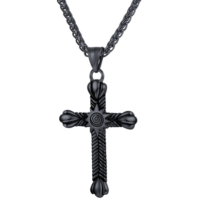 Stainless Steel Cross Crucifix Necklace for