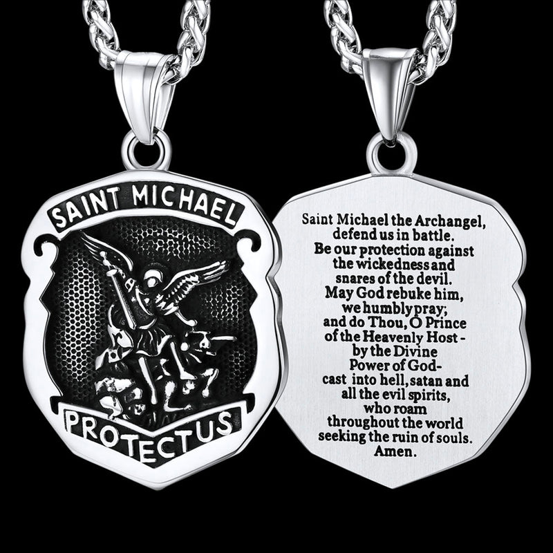 Catholic Saint Michael Pendant Necklace for