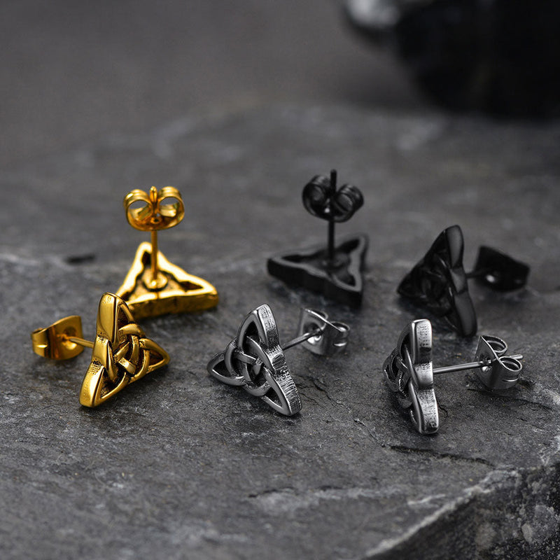 Celtic Knot Stud Earrings for