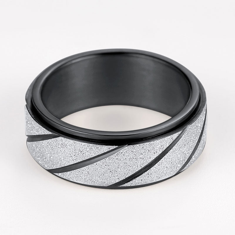 Rotatable Fidget Ring for Anxiety Stainless Steel