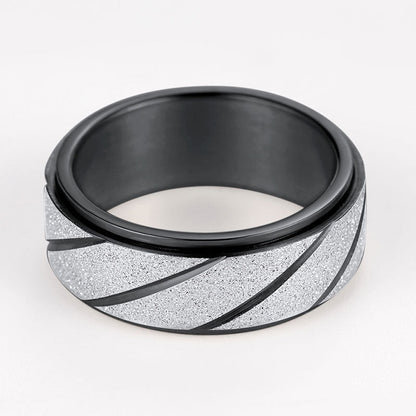 Rotatable Fidget Ring for Anxiety Stainless Steel