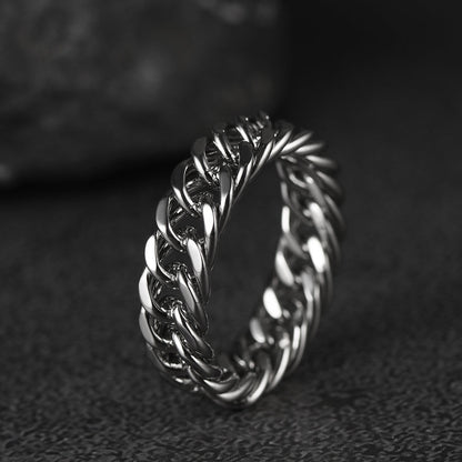 Cuban Chain Stainless Steel Ring for