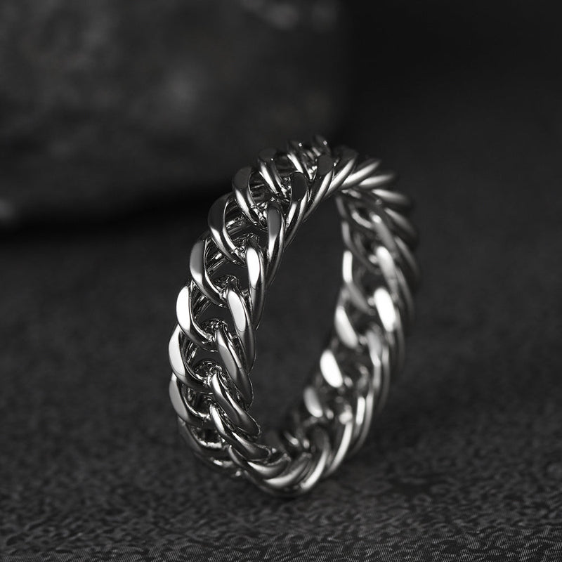 Cuban Chain Stainless Steel Ring for