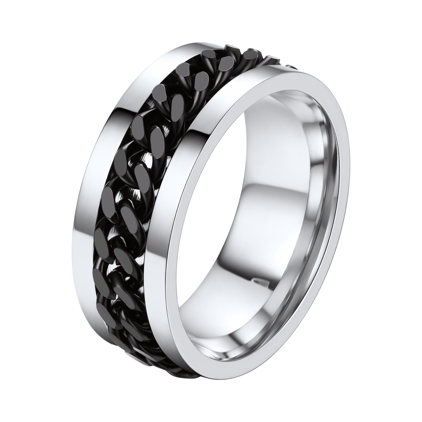 Cuban Chain Fidget Ring for Anxiety