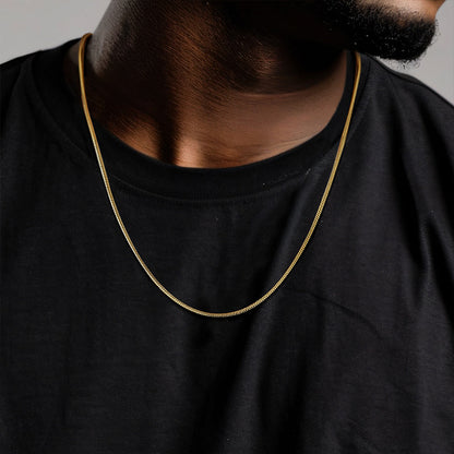 2mm Thin Snake Chain Stainless Steel Necklace for