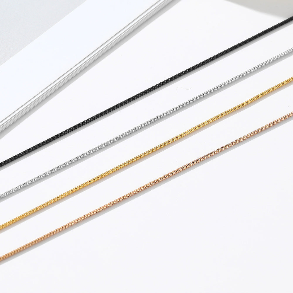 1.2mm Thin Snake Link Chain Necklace for