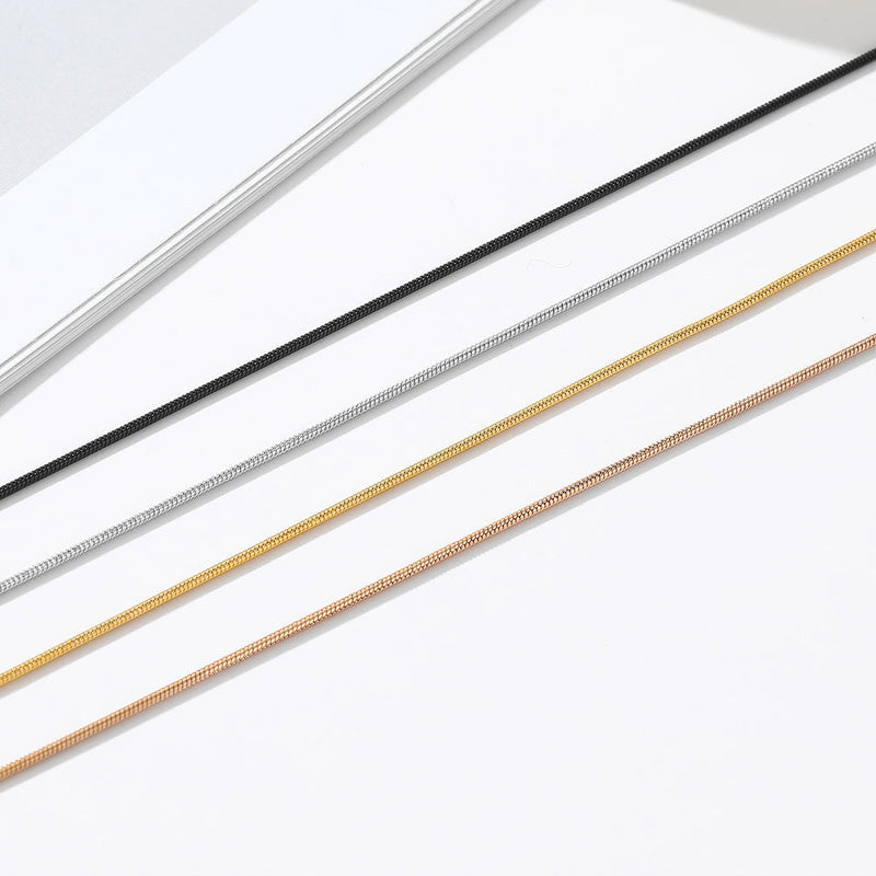 1.2mm Thin Snake Link Chain Necklace for
