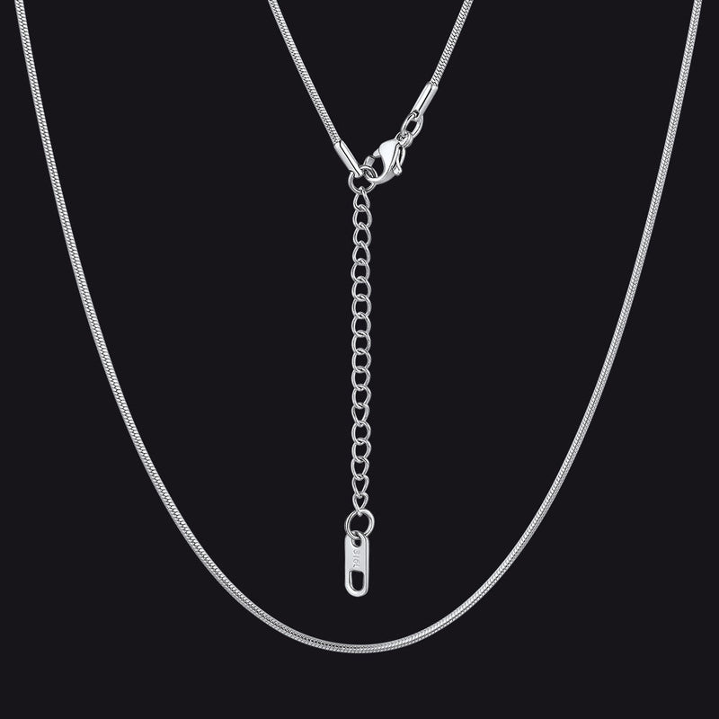 1.2mm Thin Snake Link Chain Necklace for