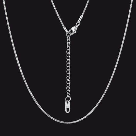1.2mm Thin Snake Link Chain Necklace for