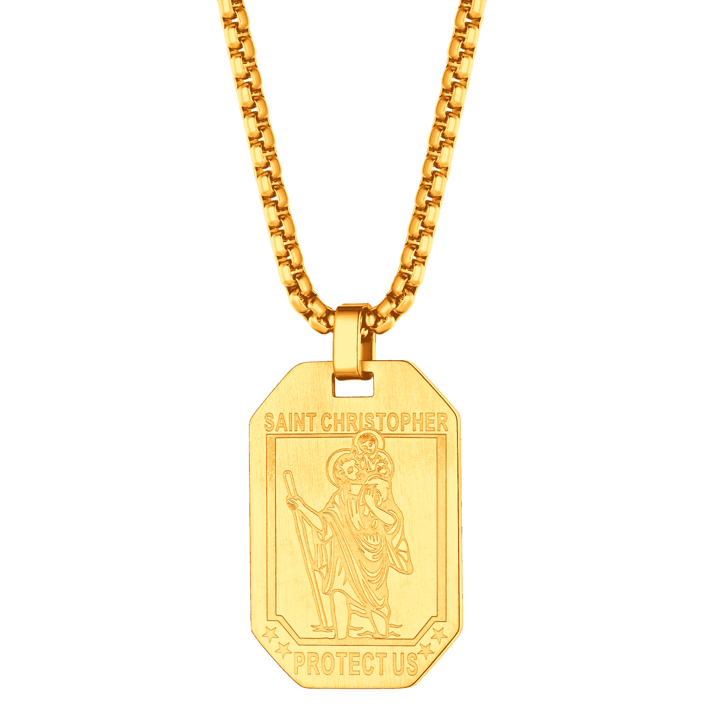 St. Christopher Dog Tag Necklace for