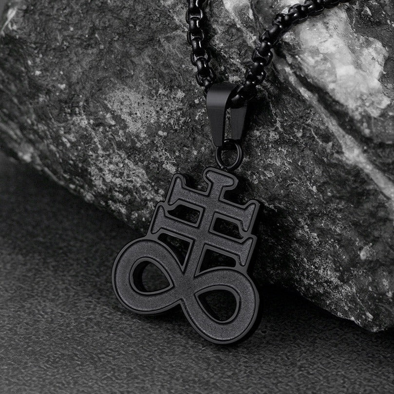Satanic Leviathan Cross Necklace for