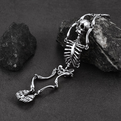 Faithheart Stainless Steel Body Skull Skeleton Bracelet for