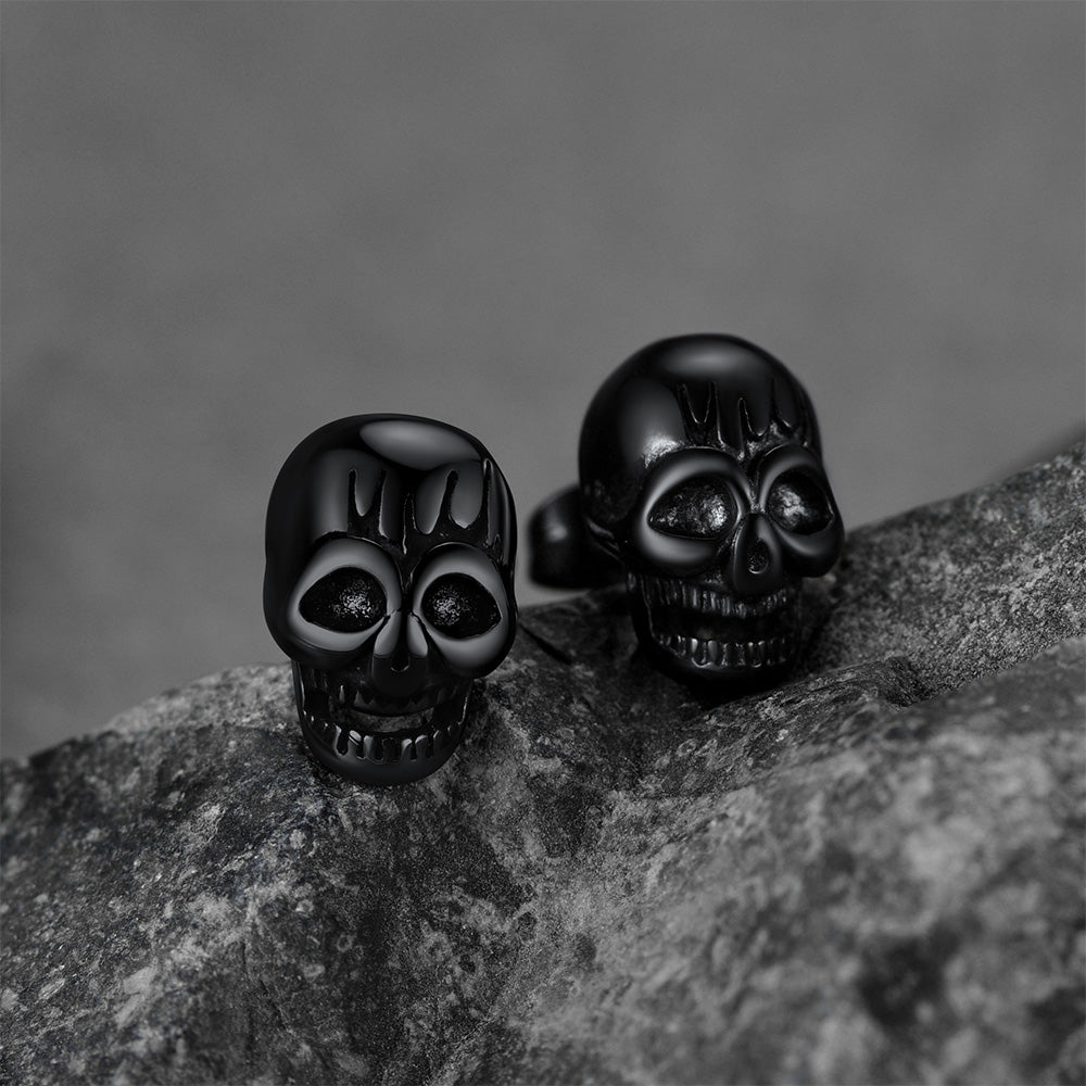 Gothic Skull Stud Earrings for Halloween Gift