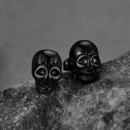 Gothic Skull Stud Earrings for Halloween Gift
