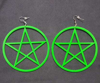 Oversized Pentacle Earrings