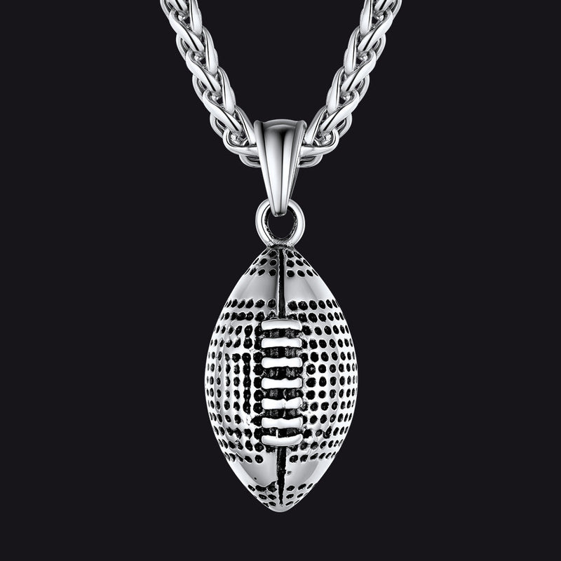 3d American Football Pendant Necklace for