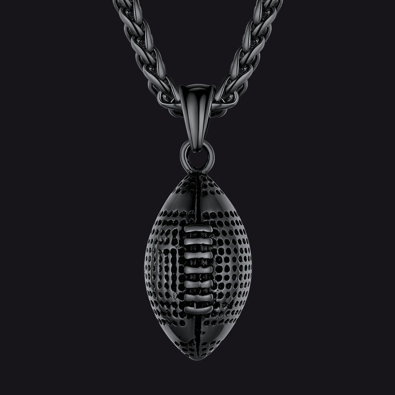 3d American Football Pendant Necklace for