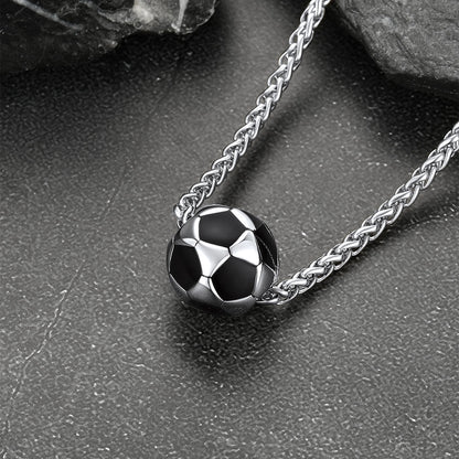 3d Soccer Pendant Sport Necklace for