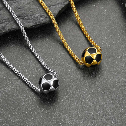 3d Soccer Pendant Sport Necklace for