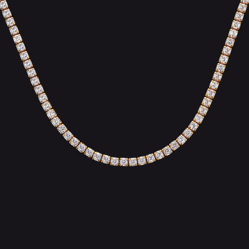 3mm Bling Cubic Zirconia Chain Necklace for