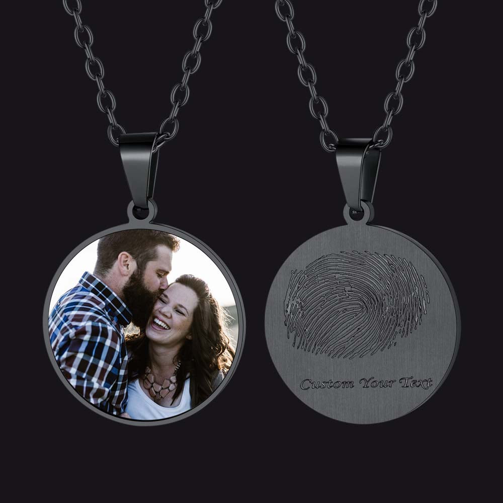 Customized Photo Fingerprint Necklace for