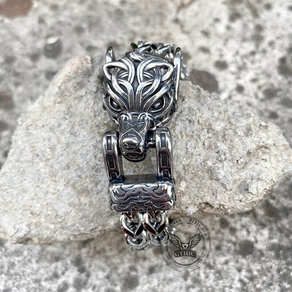 3 Pcs Howling Wolf Stainless Steel Jewelry Set
