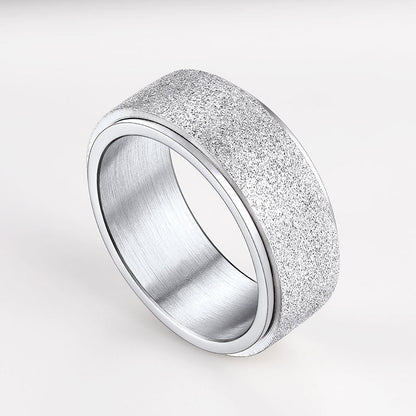 Faithheart Glitter Finish Fidget Anxiety Ring Stainless Steel