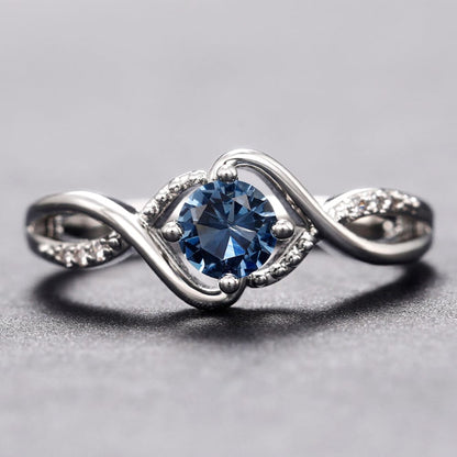 Infinity Blue Diamond Zircon Ring