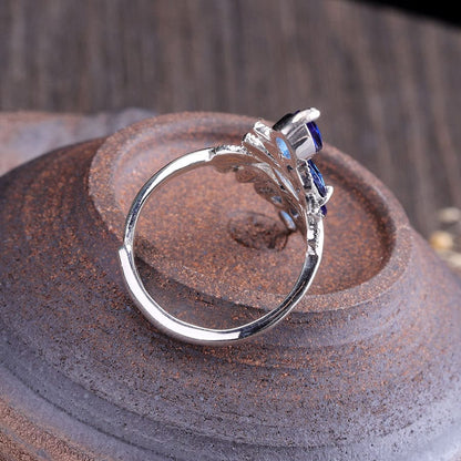 Mystic Vines Blue Zircon Ring