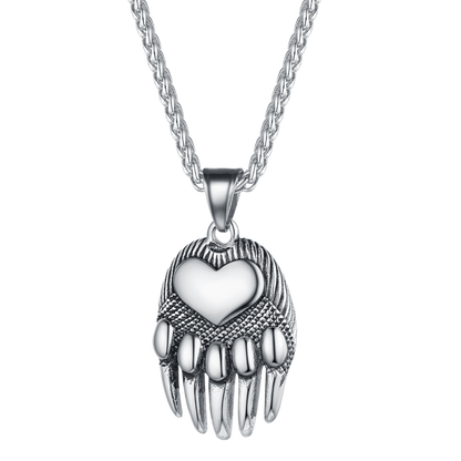 Viking Bear Paw Pendant Necklace Jewelry for