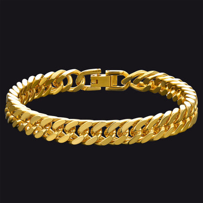 Cuban Chain Bracelet Gift for /dad/son, 8/12/17mm Width